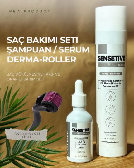 Cali’Derma Saç Bakım Şampuanı, Saç Serumu ve Derma Roller Set